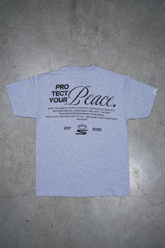 PYP Cursive Premium Tee Heather Grey