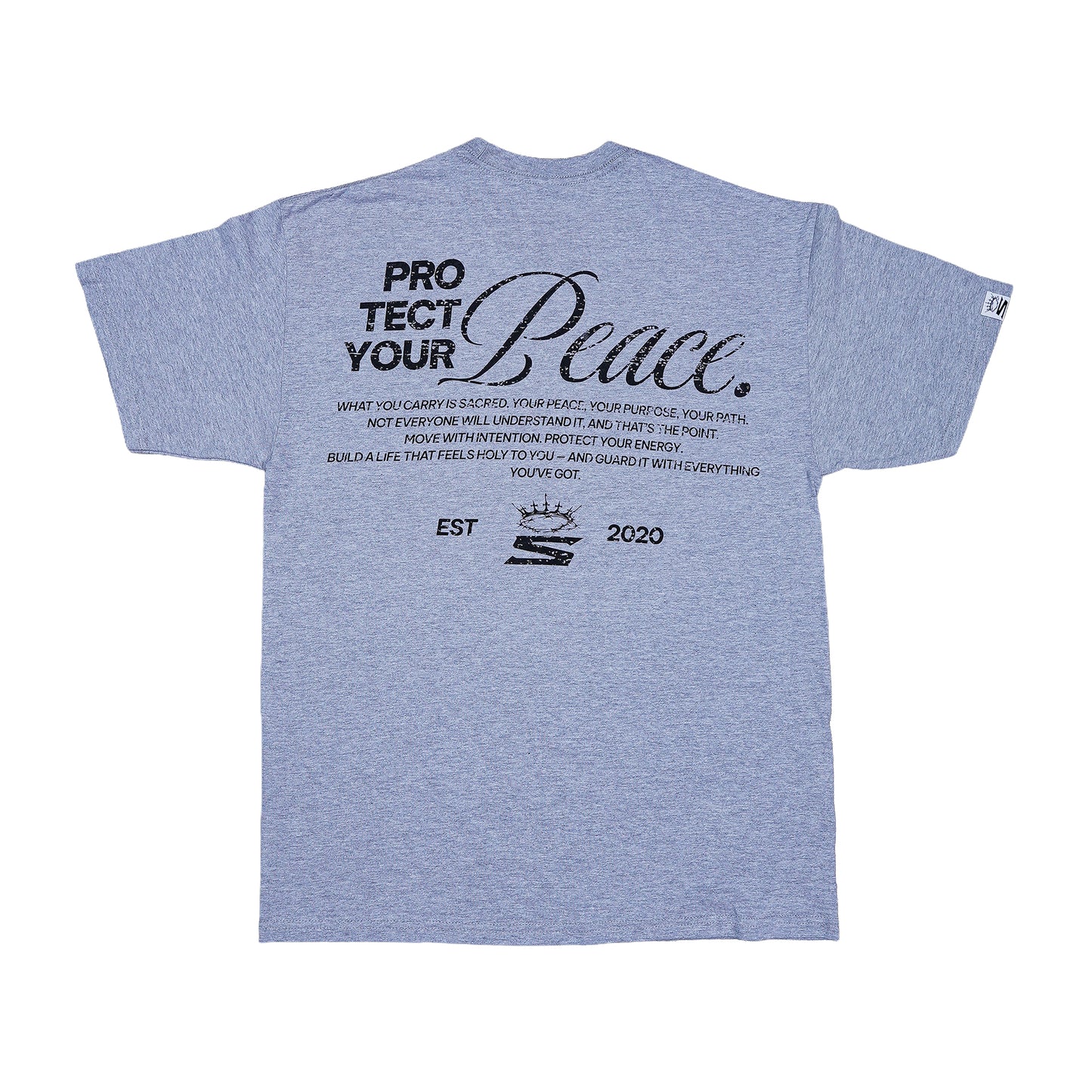 PYP Cursive Premium Tee Heather Grey