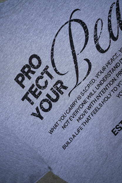 PYP Cursive Premium Tee Heather Grey