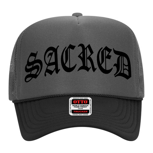 Sacred - Charcoal & Black Trucker